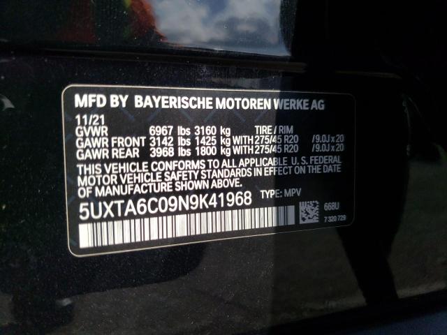 5UXTA6C09N9K41968 BMW X5 Xdrive45e
