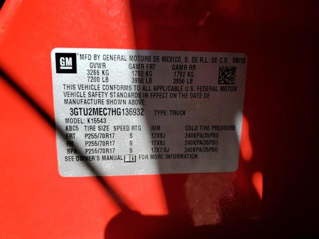 3GTU2MEC7HG136932 GMC Sierra K1500 Sle