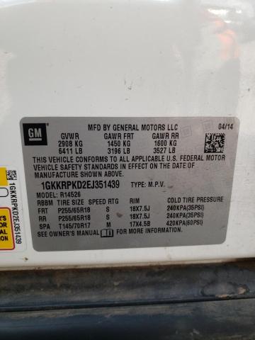 1GKKRPKD2EJ351439 GMC ACADIA SLE