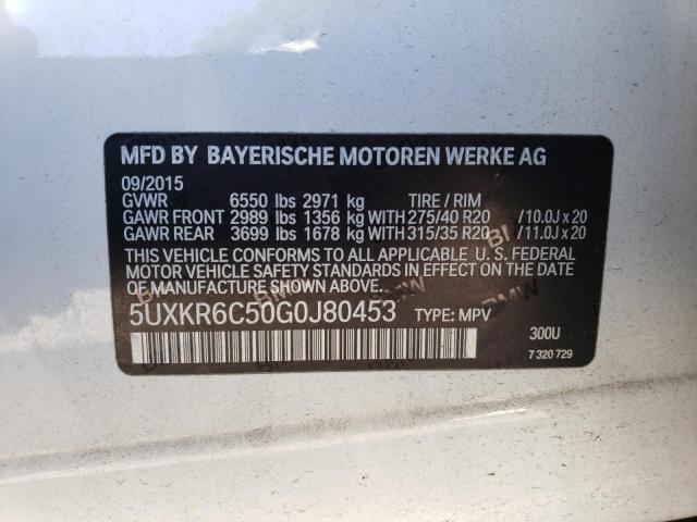 5UXKR6C50G0J80453 BMW X5 Xdrive50i