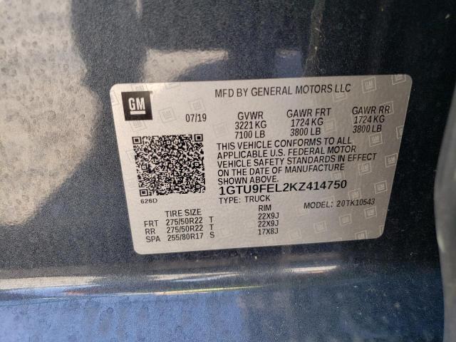 1GTU9FEL2KZ414750 GMC Sierra K1500 Denali