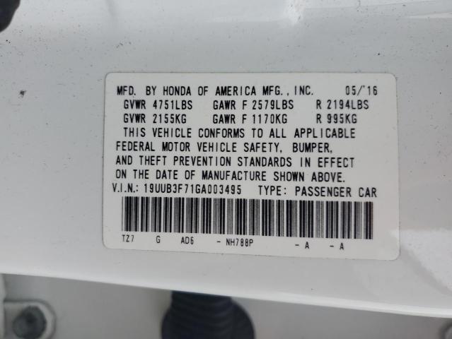 19UUB3F71GA003495 Acura Tlx Advance