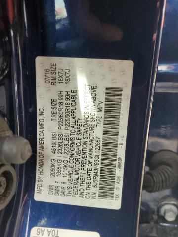 5J6RM3H93GL022657 Honda Cr-v Touring