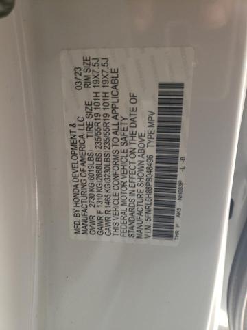 5FNRL6H88PB048496 Honda Odyssey Touring