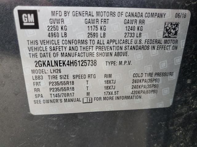 2GKALNEK4H6125738 GMC Terrain Sle