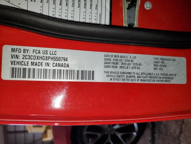 2C3CDXHG8PH550794 Dodge CHARGER GT