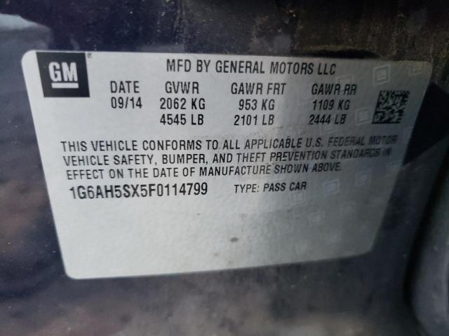 1G6AH5SX5F0114799 Cadillac ATS LUXURY