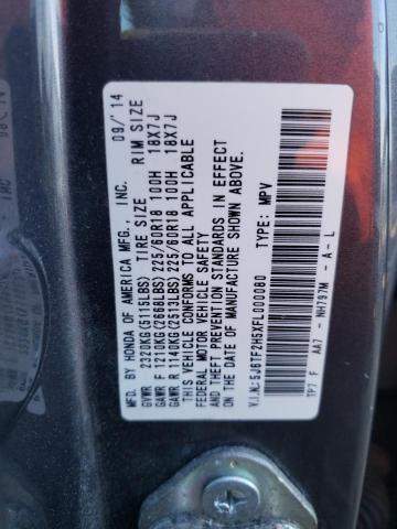 5J6TF2H5XFL000080 Honda Crosstour Exl