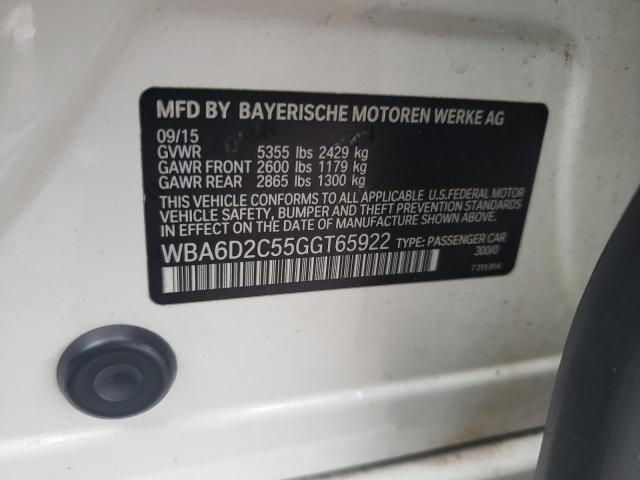 WBA6D2C55GGT65922 BMW 640 Xi Gran Coupe