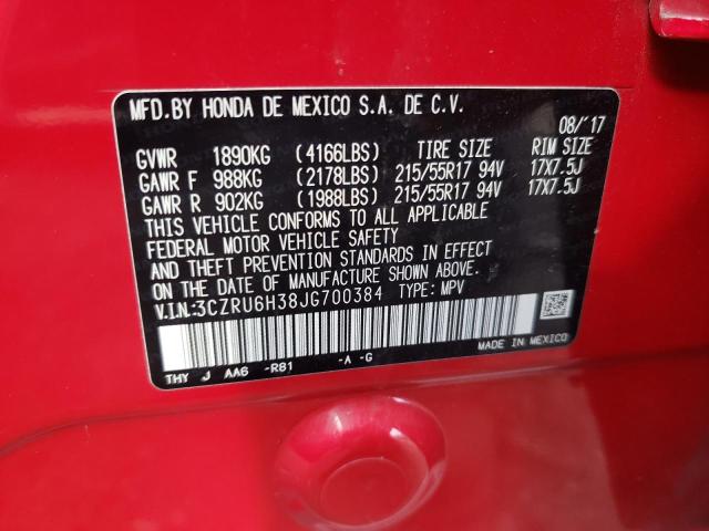 3CZRU6H38JG700384 Honda HR-V LX