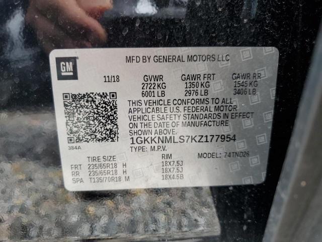 1GKKNMLS7KZ177954 GMC Acadia Slt-1