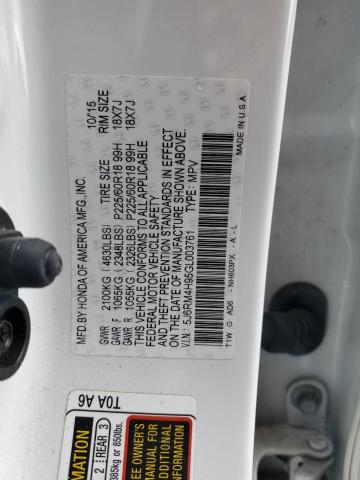 5J6RM4H95GL003761 Honda Cr-v Touring