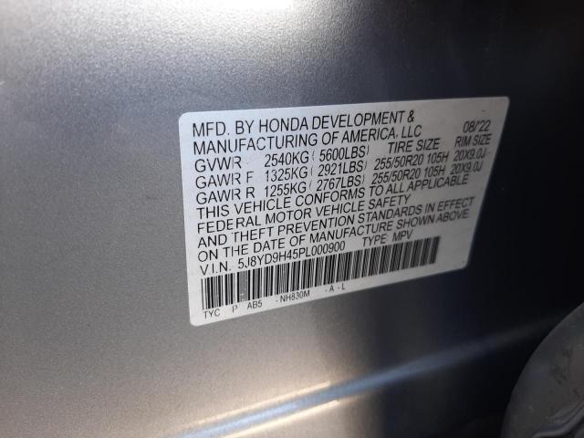 5J8YD9H45PL000900 Acura Mdx Technology