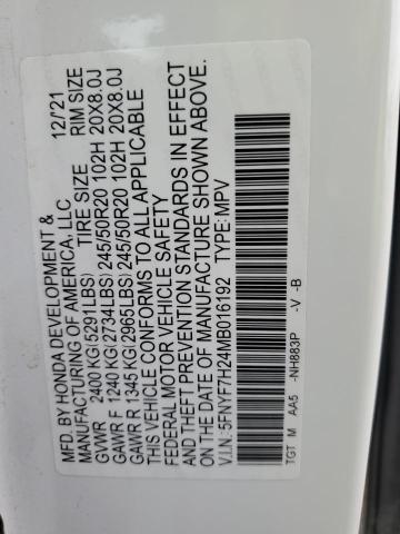 5FNYF7H24MB016192 Honda Passport Sport