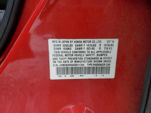 JHMGK5H54GS011764 Honda FIT LX