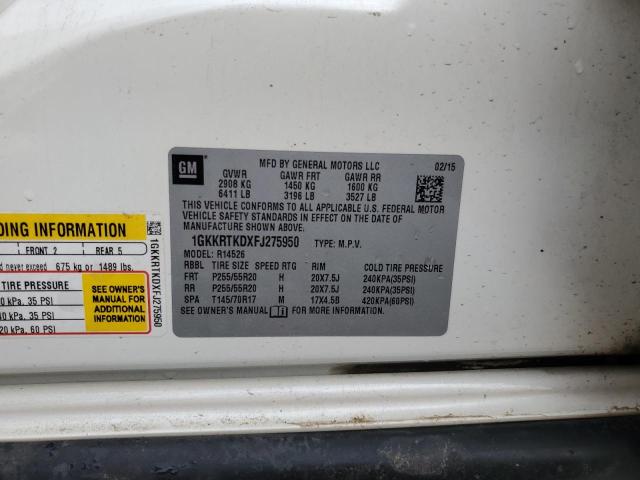 1GKKRTKDXFJ275950 GMC Acadia Denali