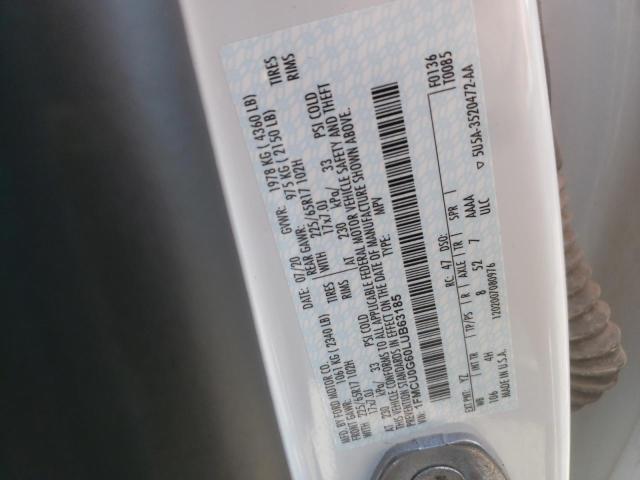 1FMCU0G60LUB63185 Ford ESCAPE SE