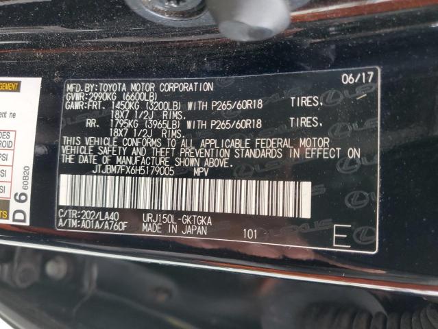 JTJBM7FX6H5179005 Lexus GX 460
