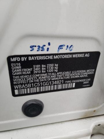 WBA5B1C51GG134821 BMW 535 I