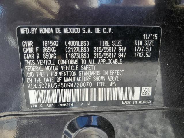 3CZRU5H50GM720070 Honda HR-V EX