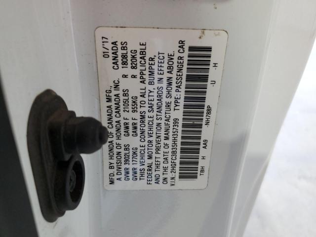 2HGFC3B35HH357399 Honda CIVIC EX
