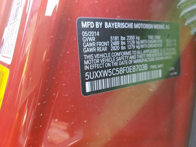 5UXXW5C58F0E87038 BMW X4 Xdrive35i