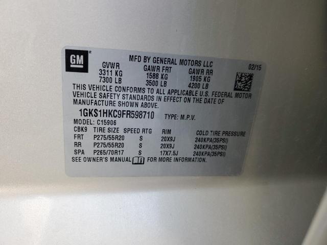 1GKS1HKC9FR598710 GMC Yukon Xl C1500 Slt