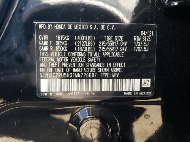 3CZRU5H31MM728687 Honda HR-V LX