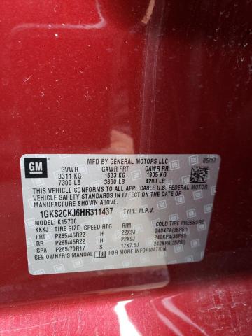 1GKS2CKJ6HR311437 GMC YUKON DENALI