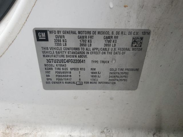 3GTU2UEC4FG220641 GMC Sierra K1500 Sle
