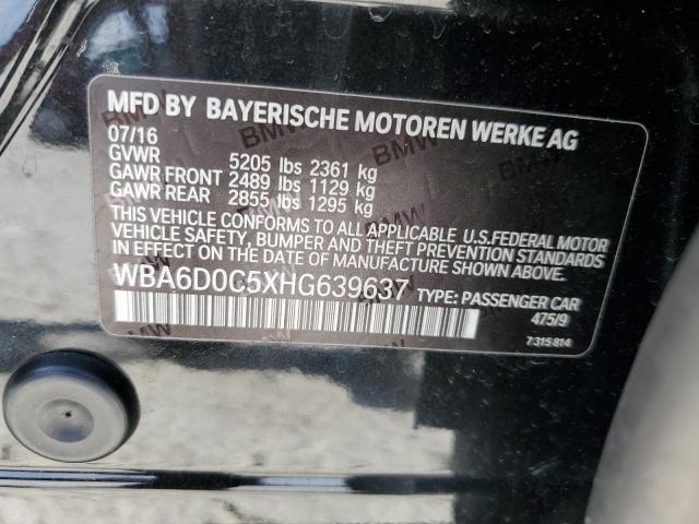 WBA6D0C5XHG639637 BMW 640 I Gran Coupe