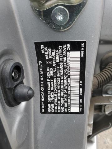 SHHFK7H34KU227349 Honda Civic Lx