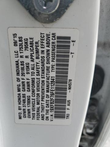 19XFB2F76FE112841 Honda CIVIC SE