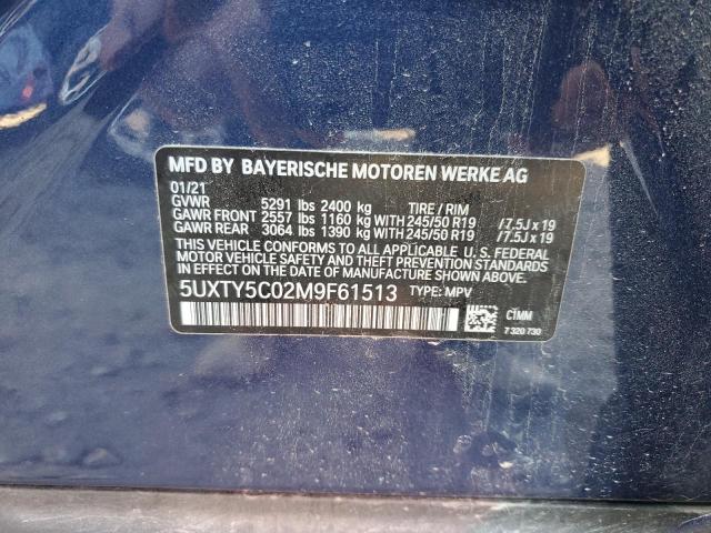 5UXTY5C02M9F61513 BMW X3 Xdrive30i