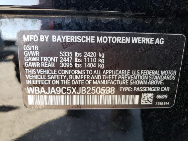 WBAJA9C5XJB250538 BMW 530e