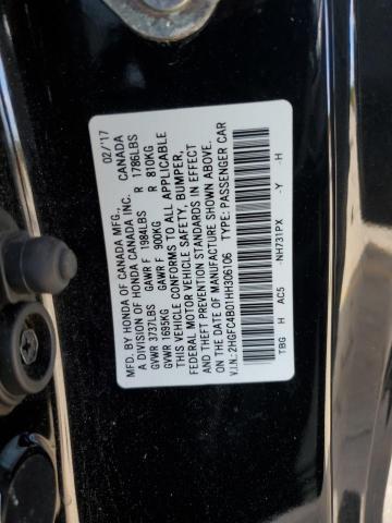 2HGFC4B01HH306106 Honda Civic Lx