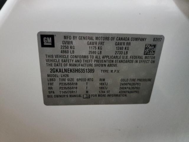 2GKALNEK6H6351389 GMC Terrain Sle