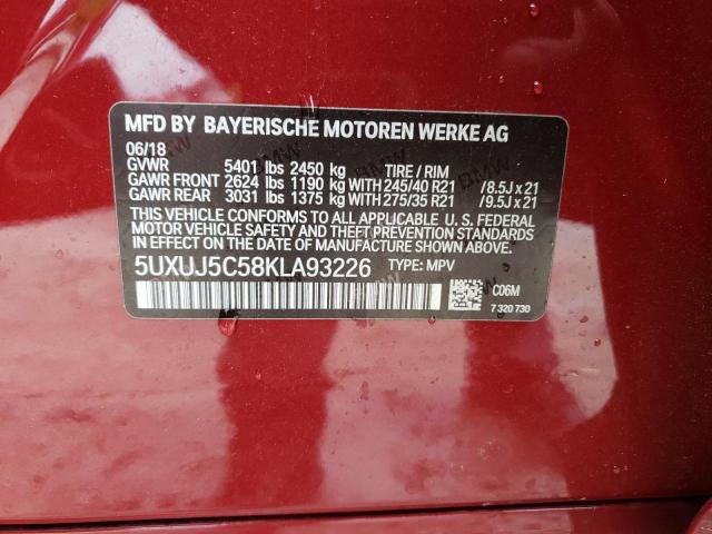 5UXUJ5C58KLA93226 BMW X4 M40i