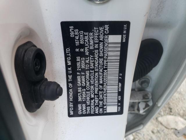SHHFK7H52HU203304 Honda CIVIC EX