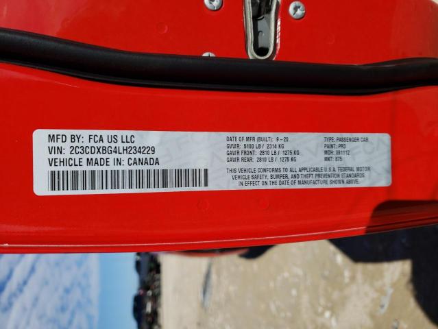 2C3CDXBG4LH234229 Dodge Charger Sxt