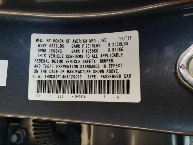 1HGCR2F14HA120079 Honda Accord Sport Special Edition