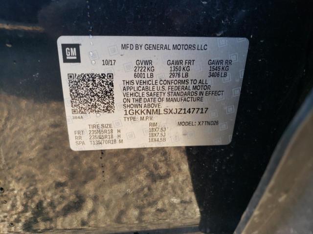 1GKKNMLSXJZ147717 GMC Acadia Slt-1
