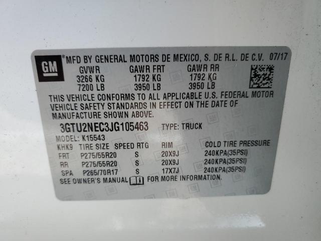 3GTU2NEC3JG105463 GMC Sierra K1500 Slt