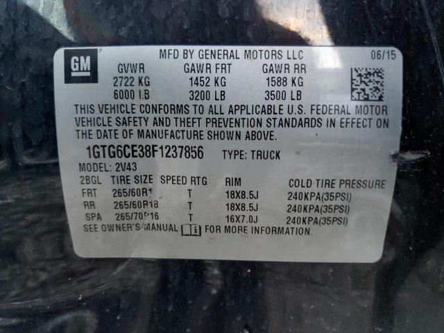 1GTG6CE38F1237856 GMC CANYON SLT