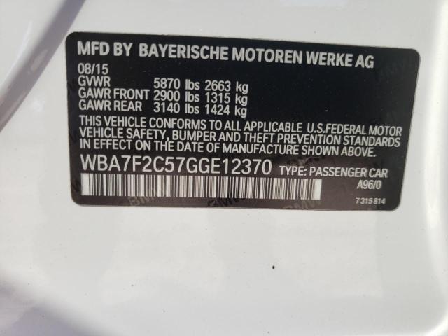 WBA7F2C57GGE12370 BMW 750 Xi