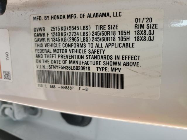 5FNYF5H36LB020918 Honda Pilot Ex