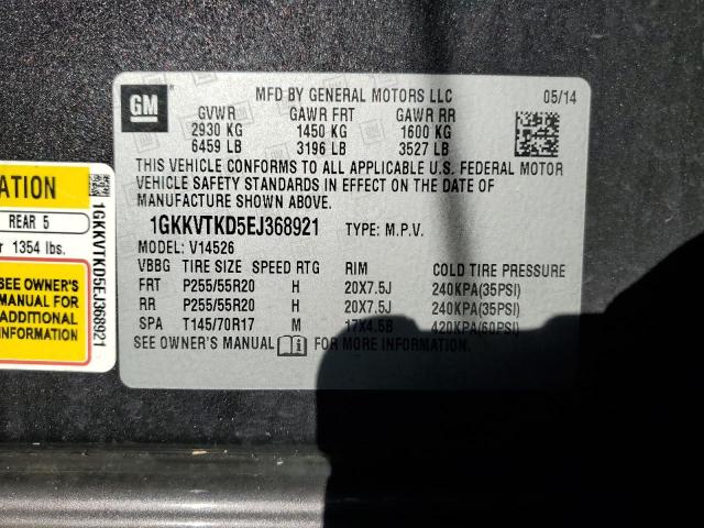 1GKKVTKD5EJ368921 GMC Acadia Denali