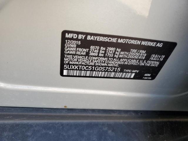 5UXKT0C51G0S75215 BMW X5 Xdr40e