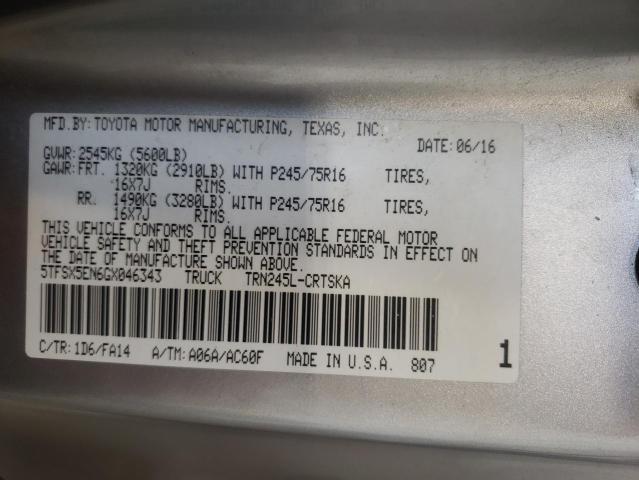 5TFSX5EN6GX046343 Toyota Tacoma Access Cab