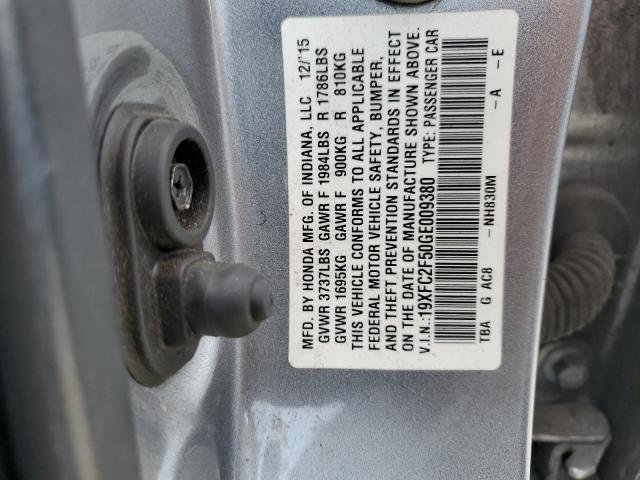 19XFC2F50GE009380 Honda Civic Lx